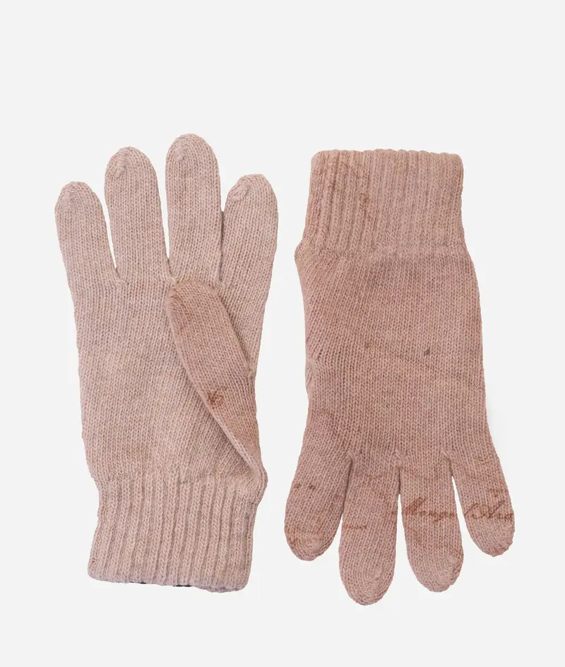 Guanti Geo in filato misto cashmere Cipria