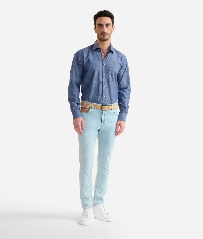 Jeans super slim in denim stretch Bleached
