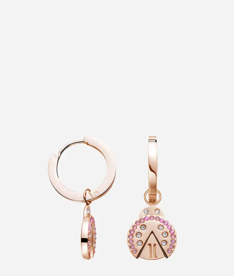 Ladybug Lane orecchini pendenti Oro Rosa