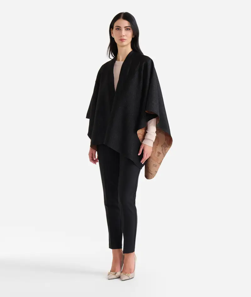 Mantella lurex in misto viscosa Nera