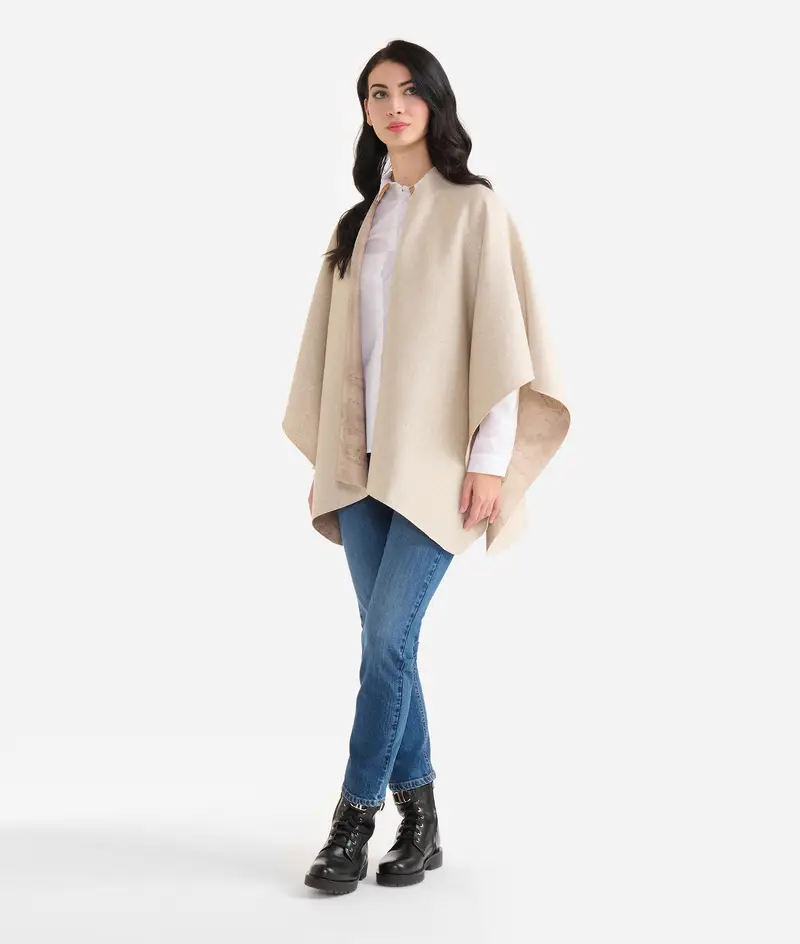 Mantella lurex in misto viscosa Panna