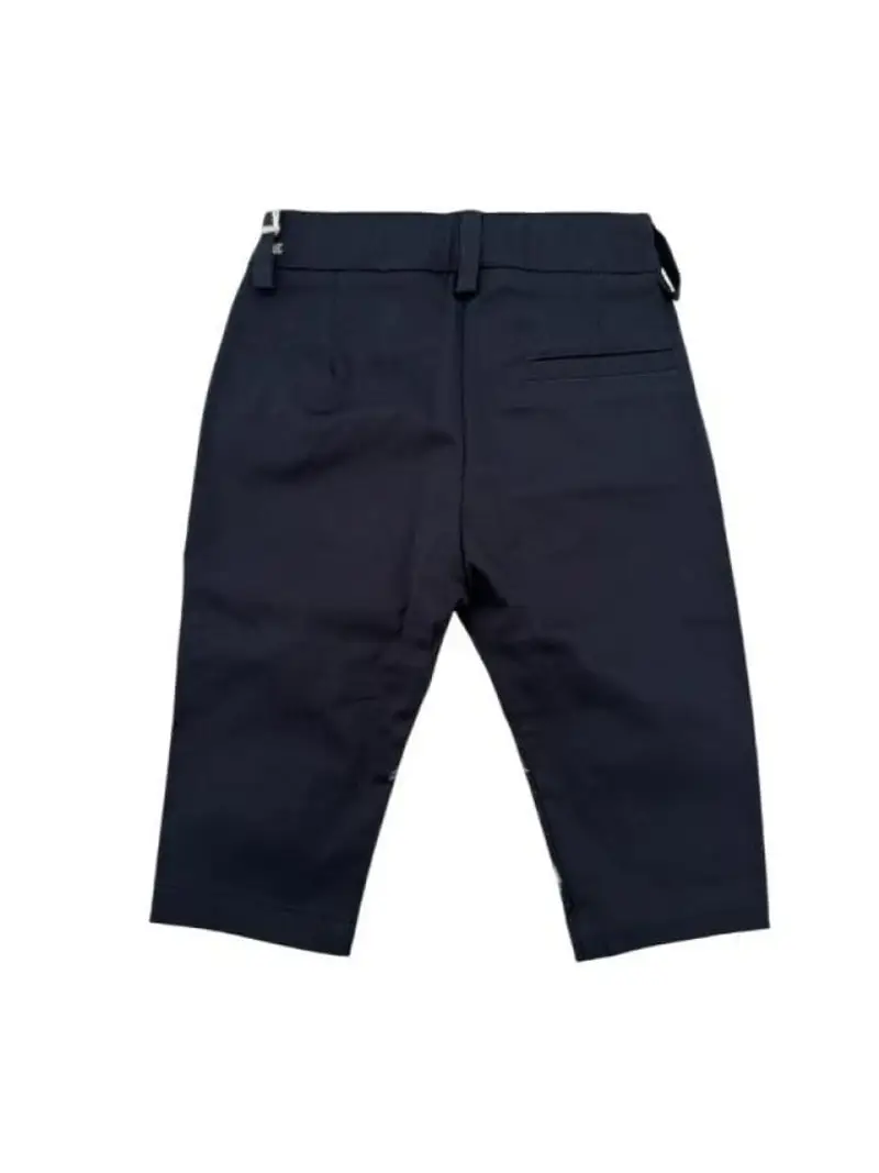 Alviero Martini pantalone blu navy neonato in cotone classico miniatura 2