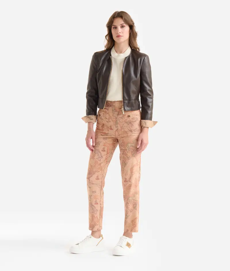 Pantaloni con taschine in velluto a coste Geo Classic