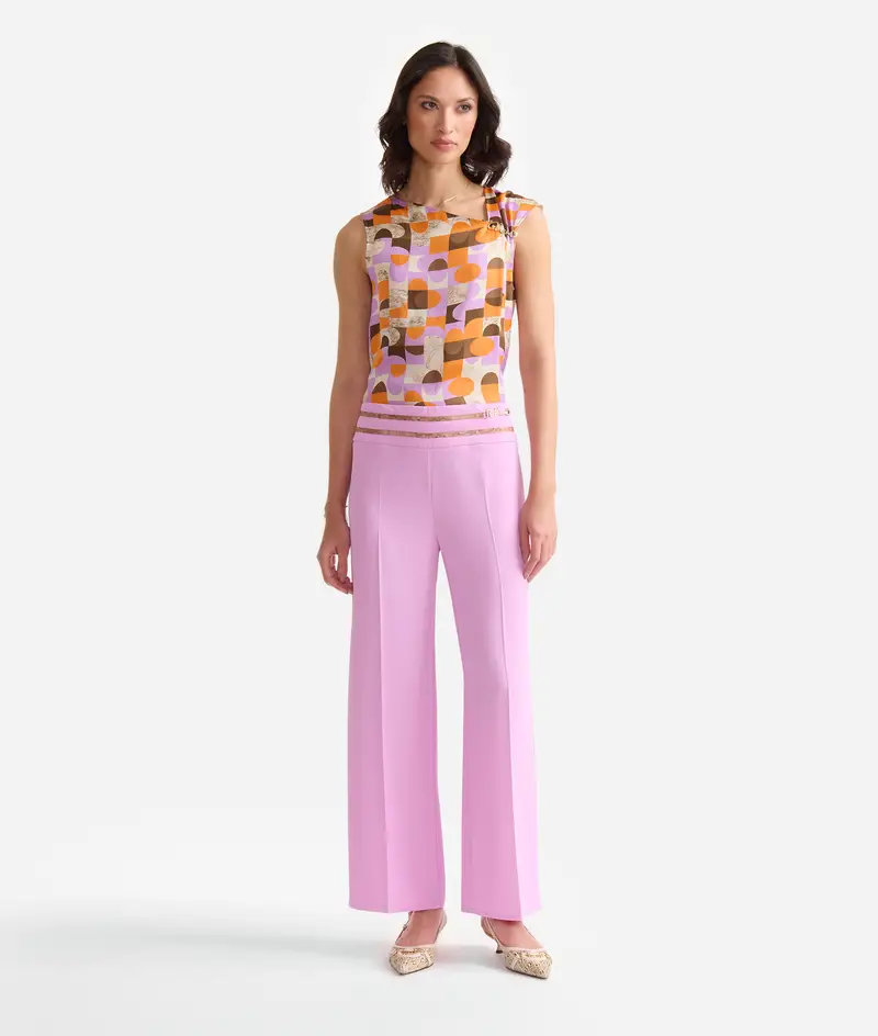 Pantaloni in cady con gioiello 1ᴬ Classe Camelia