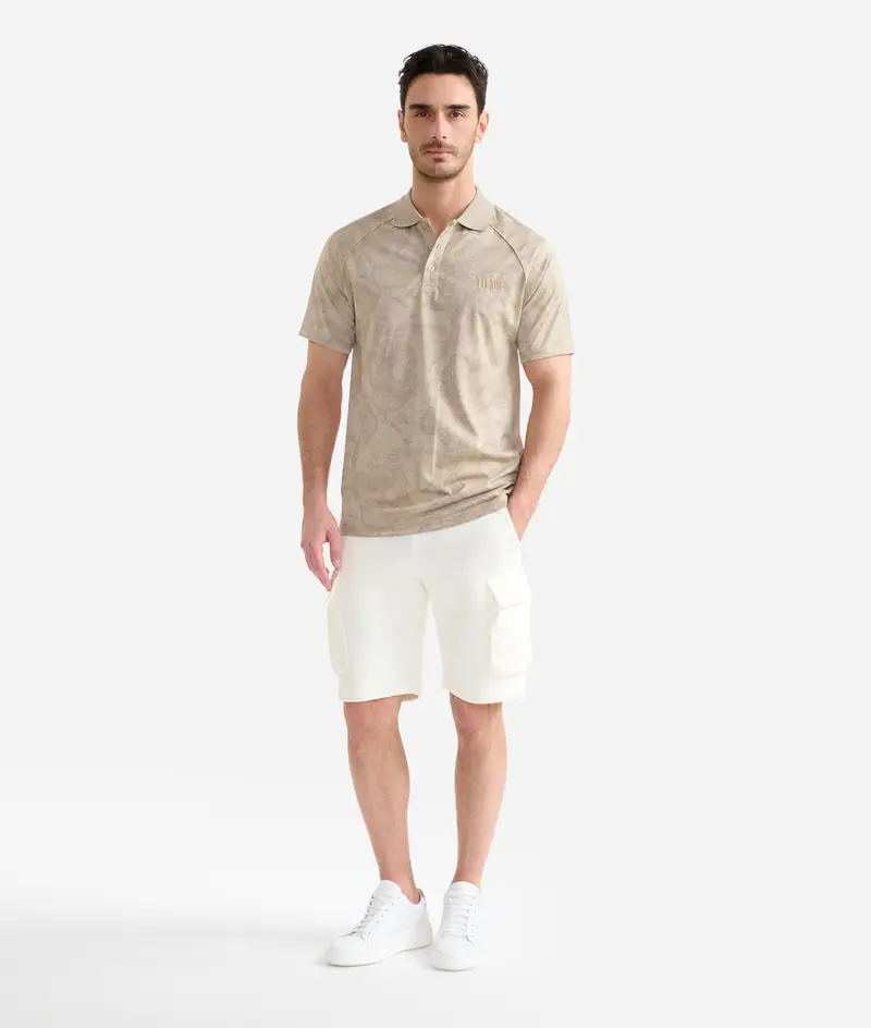 Polo in jersey Geo Color Beige Deserto