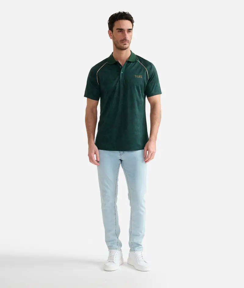 Polo in jersey Geo Color Verde Giungla