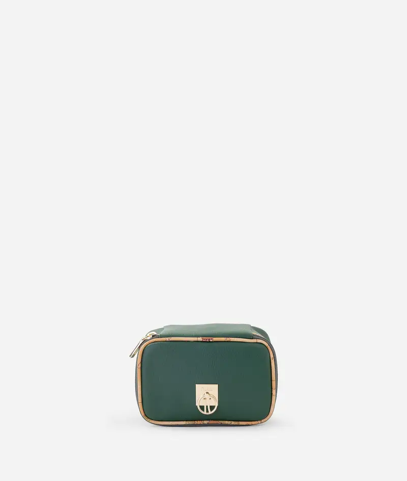 Portaocchiali con zip e dettaglio 1C Verde Pino