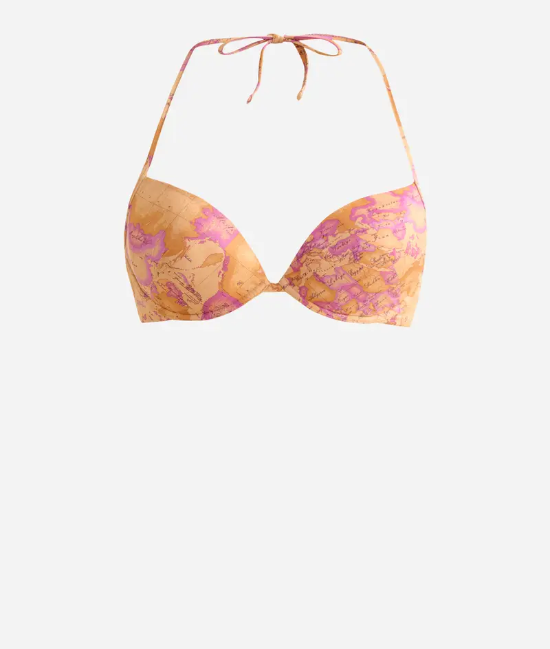 Pure Color Geo reggiseno mare push-up Viola Bougainville