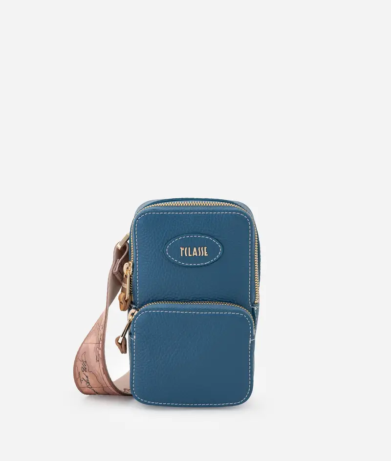 Rodeo Leather portacellulare Blu Pacifico