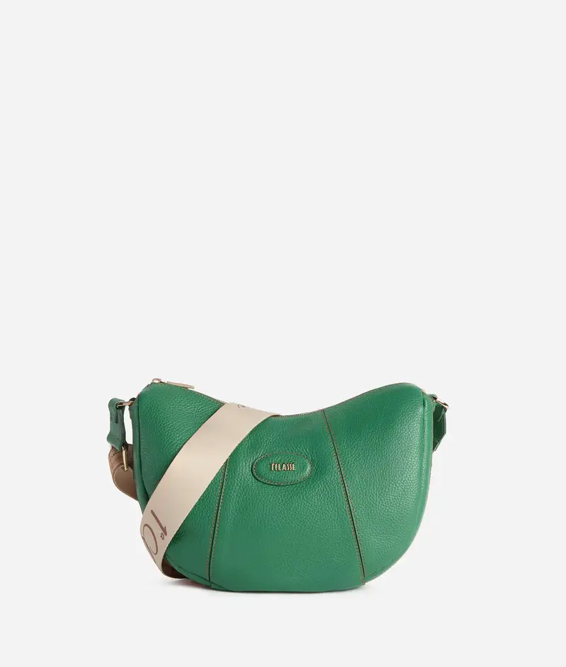 Rodeo Leather tracolla a mezzaluna Verde Felce