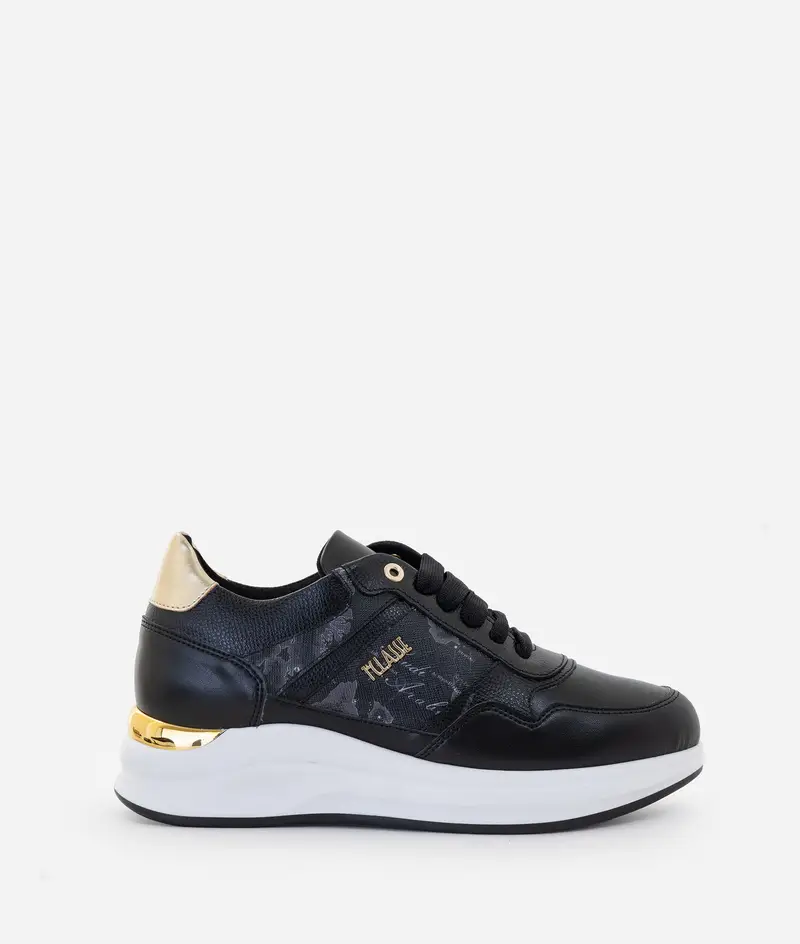 Running in eco nappa e tessuto Geo Night Nere