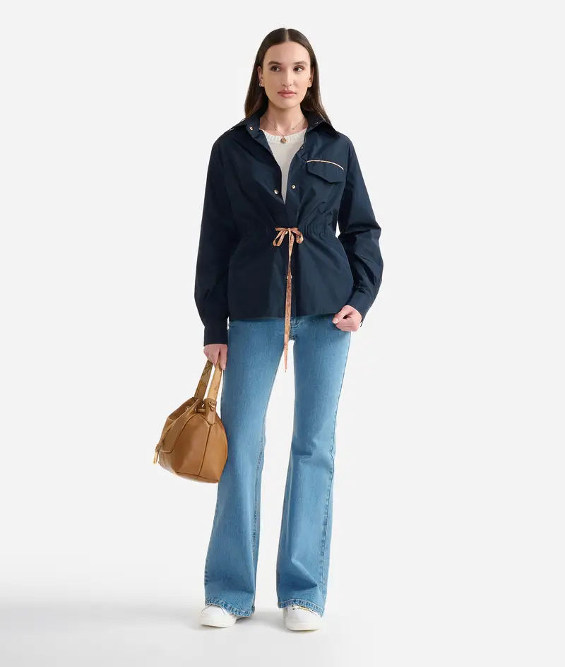 Sahariana in nylon tecnico Blu Scuro