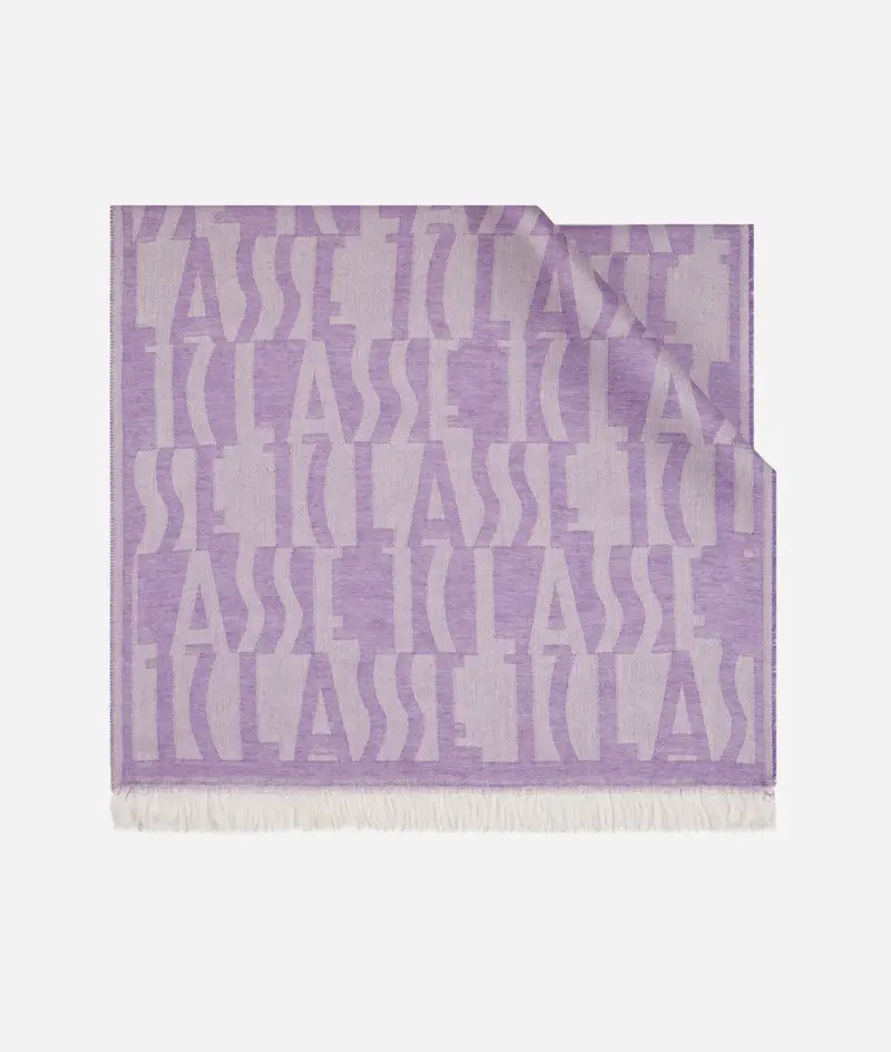 Sciarpa 1ᴬ Classe all-over in misto modal e cotone 40x180 Viola Bougainville