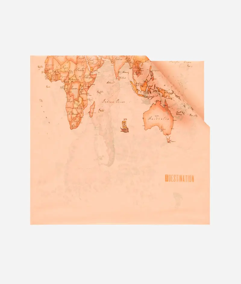 Sciarpa 1ᴬ Classe Destination stampa Geo Color Arancio Neon