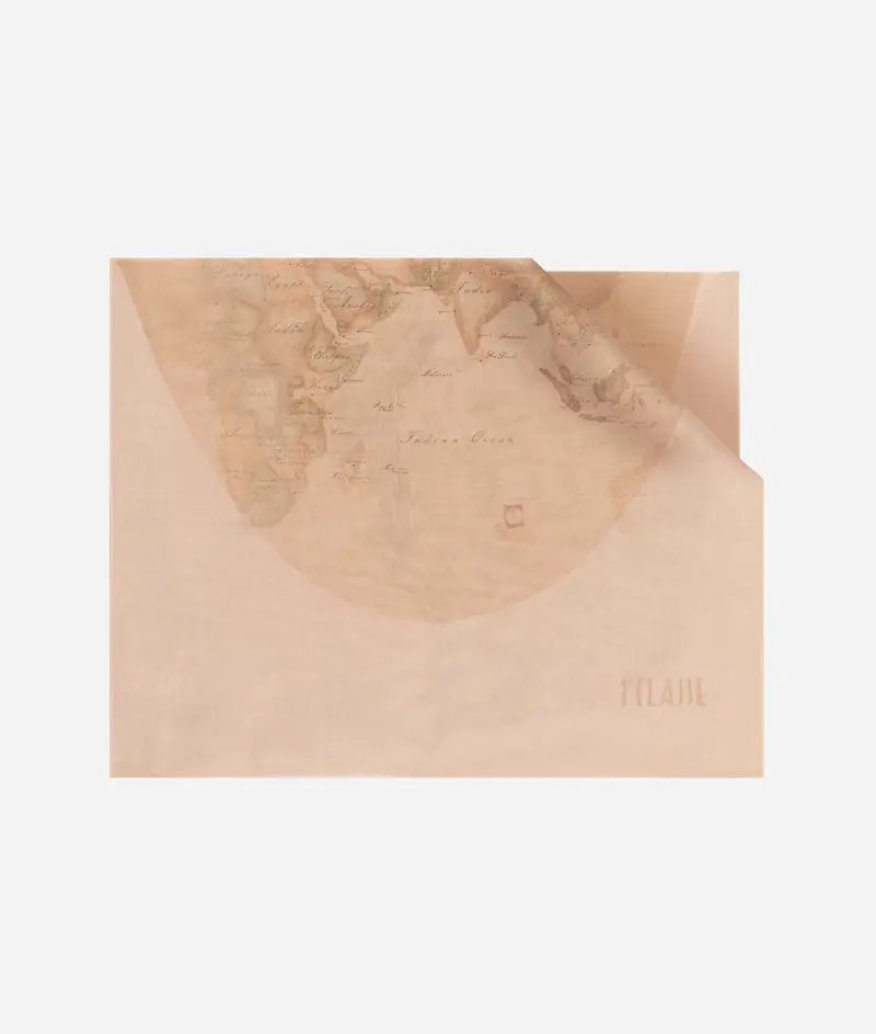 Sciarpa con gioiello a cuore 1C 48x150 Rafia