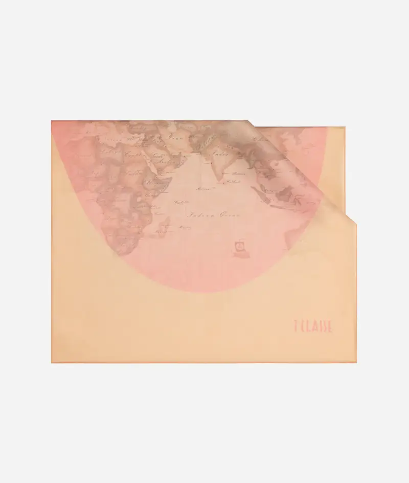 Sciarpa con gioiello a cuore 1C 48x150 Rosso Geranio