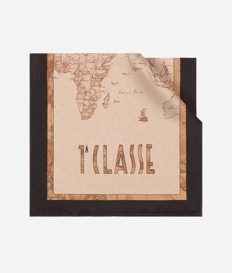 Sciarpa Geo Classic in maglina con cornice 48x170 Nudo