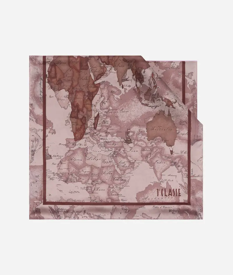 Sciarpa Geo Colorato 48x180 Caffè