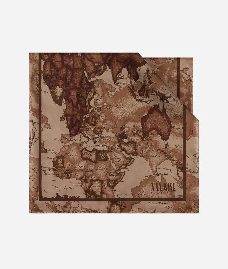 Sciarpa Geo Colorato 48x180 Corteccia