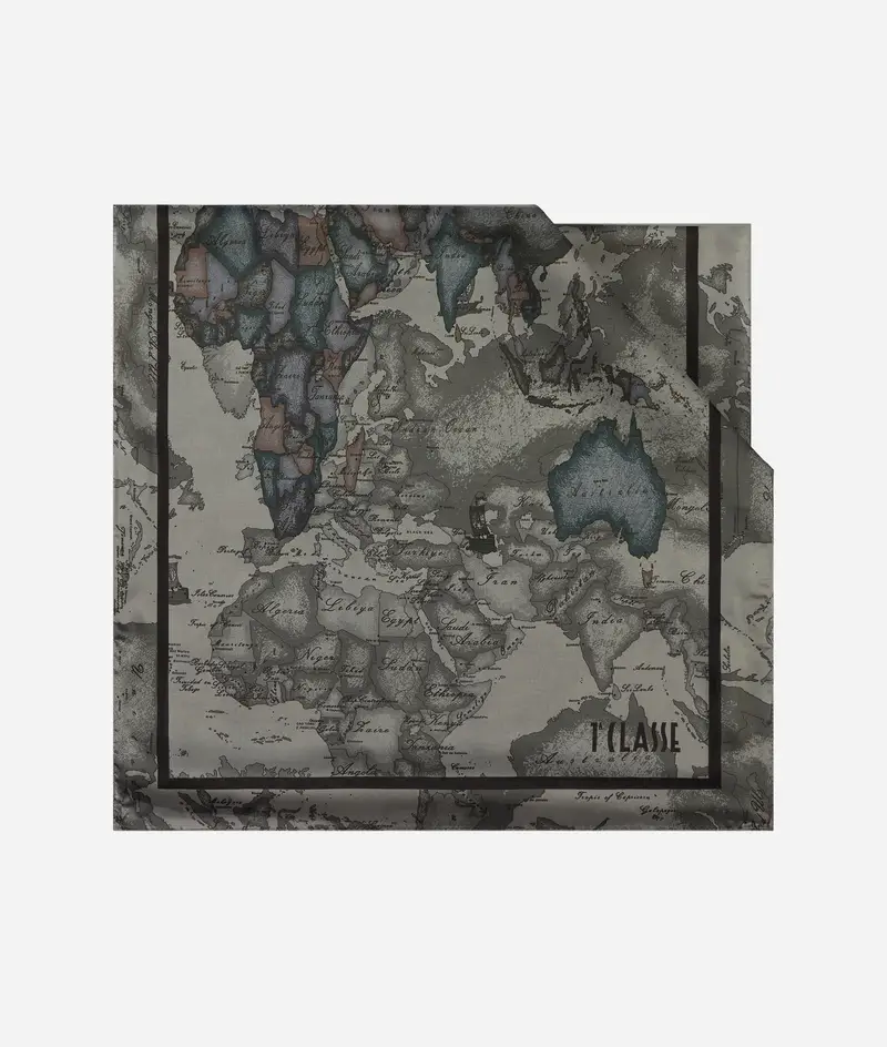 Sciarpa Geo Colorato 48x180 Nera