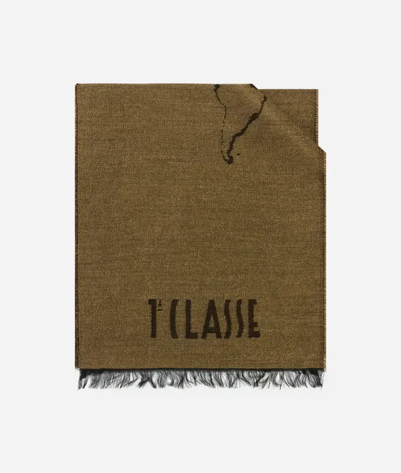 Sciarpa Geo Filetto in misto modal e lana 40x180 Miele