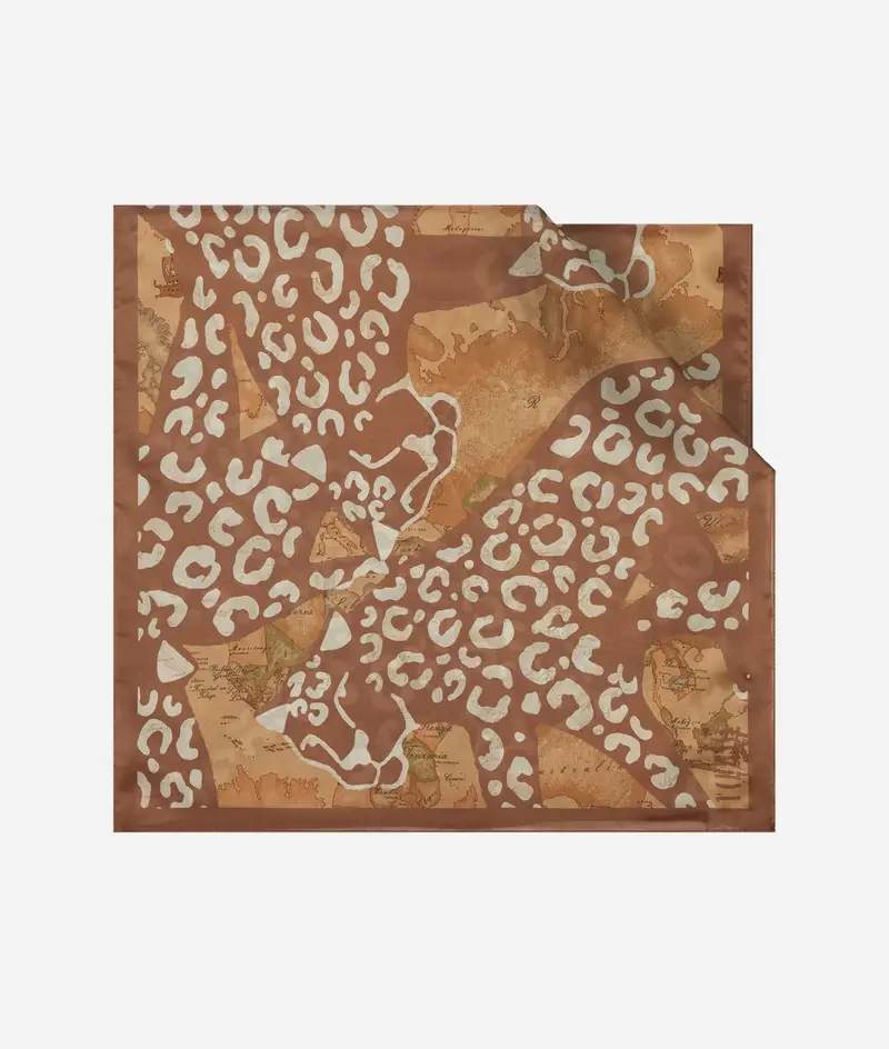 Sciarpa Geo Leopardi 48x170 Cammello