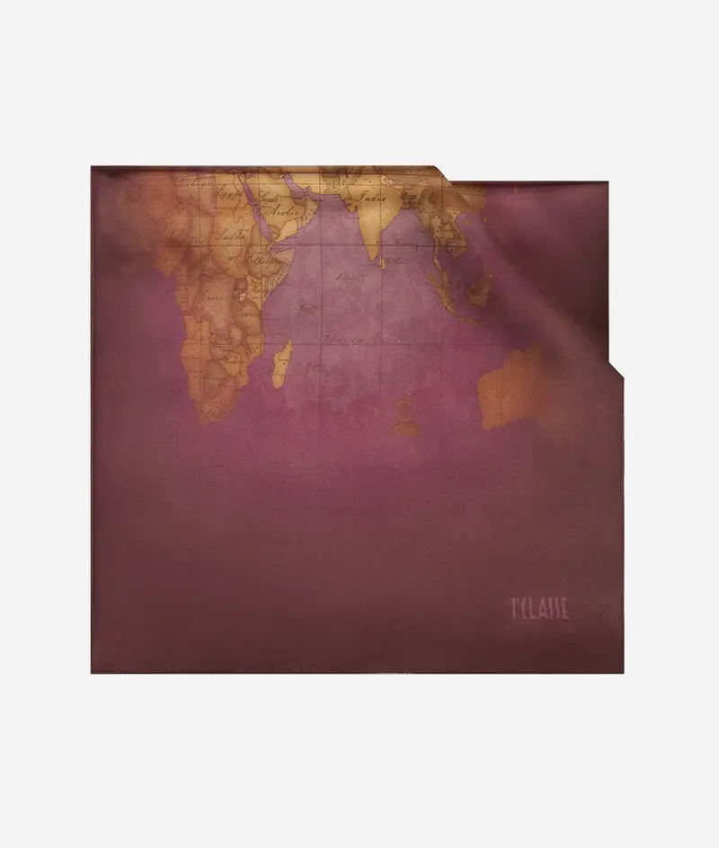 Sciarpa Geo Sfumato 45x170 Bordeaux