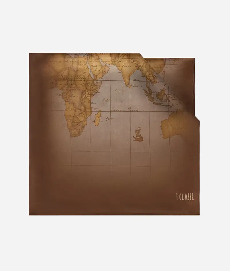 Sciarpa Geo Sfumato 45x170 Cammello