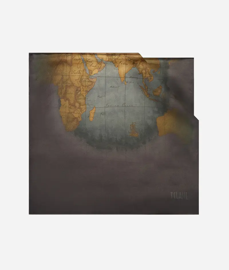 Sciarpa Geo Sfumato 45x170 Nera