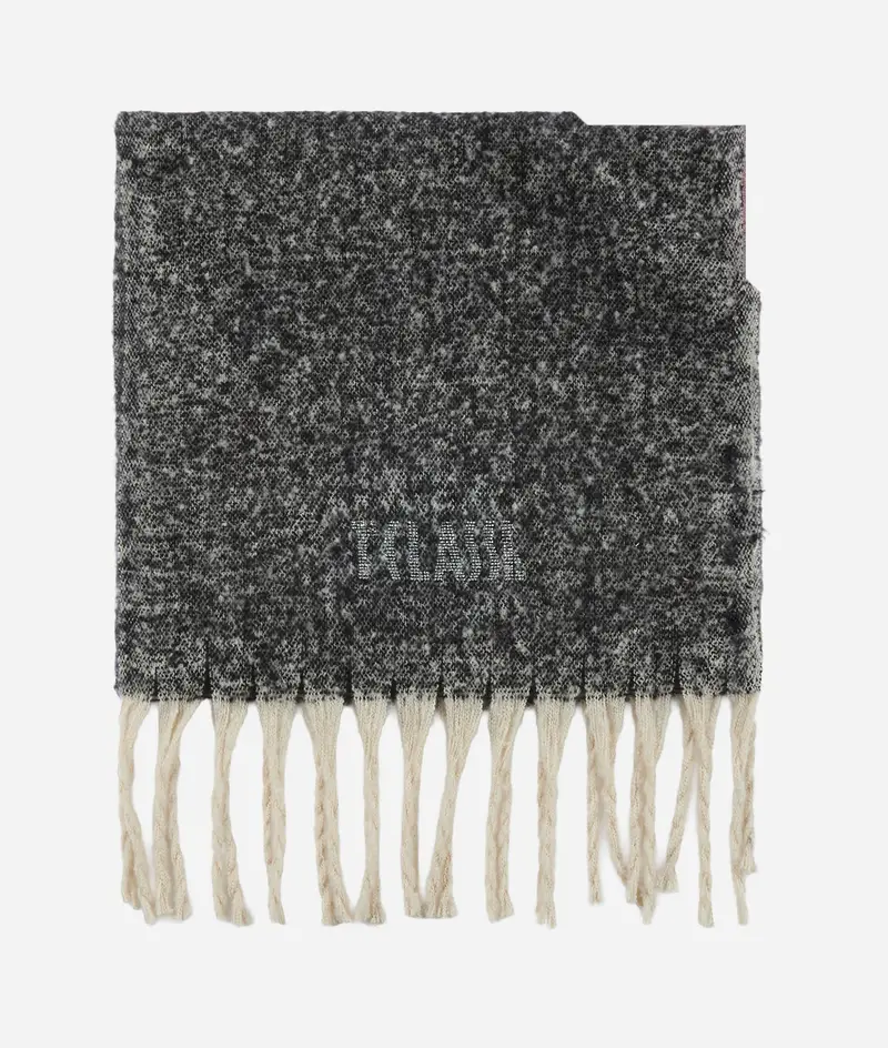 Sciarpone con logo strass 50x190 Nero