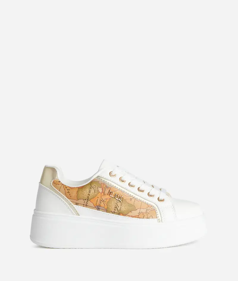 Sneaker in eco nappa con logo 1ᴬ Classe Bianche e Geo Classic