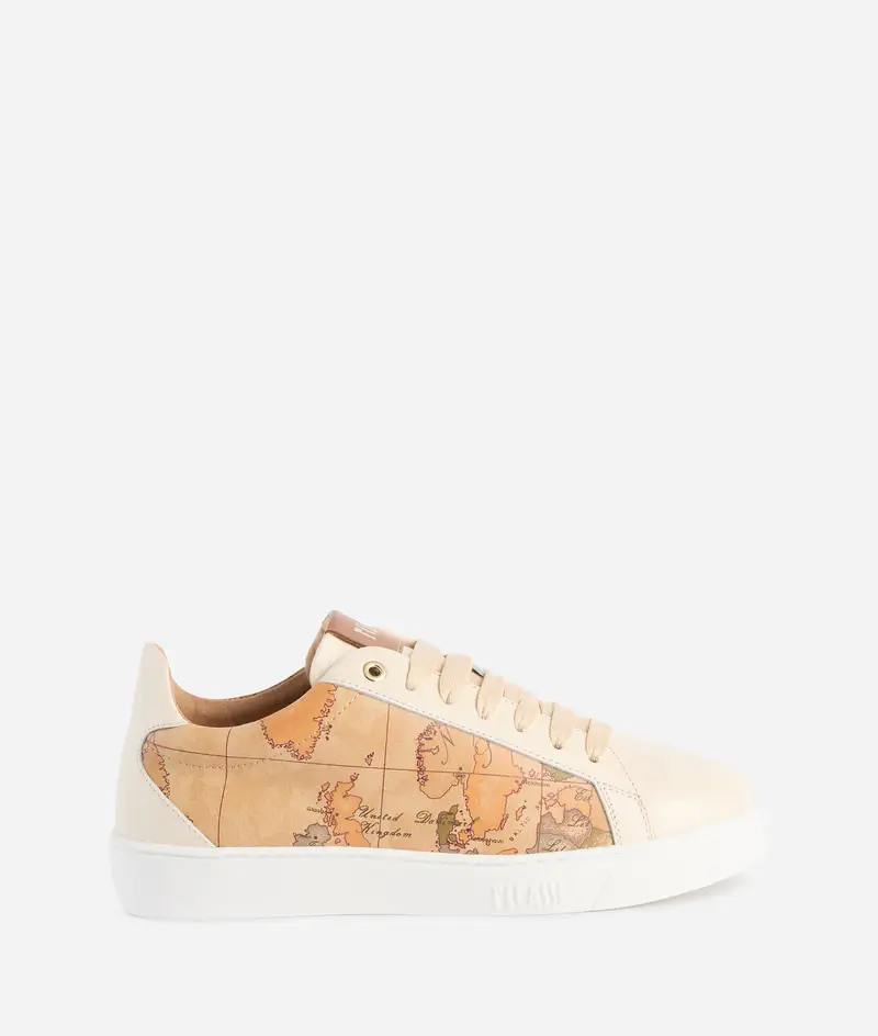 Sneaker in pelle liscia con lati Geo Classic Conchiglia