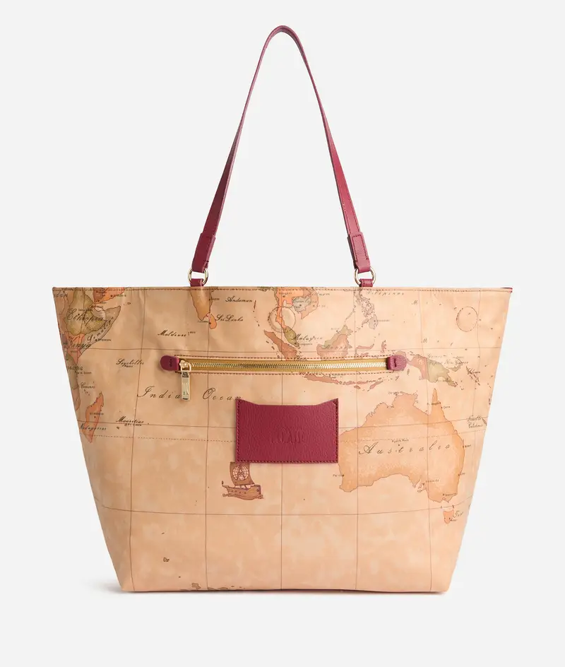 Soft Twist borsa shopping reversibile Rosso Tiziano