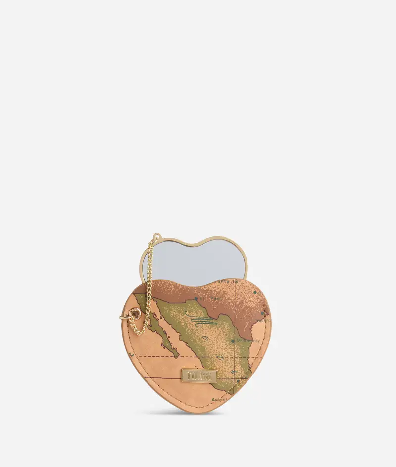 Specchietto a cuore con custodia Geo Classic