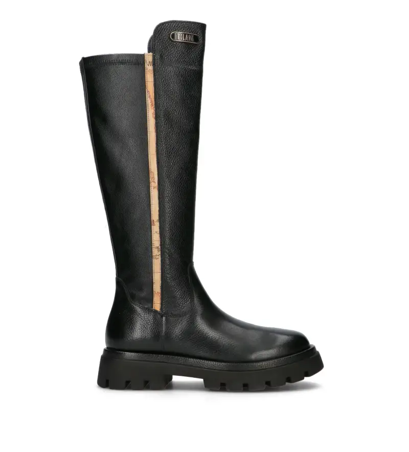 Stivale donna nero in pelle Vario