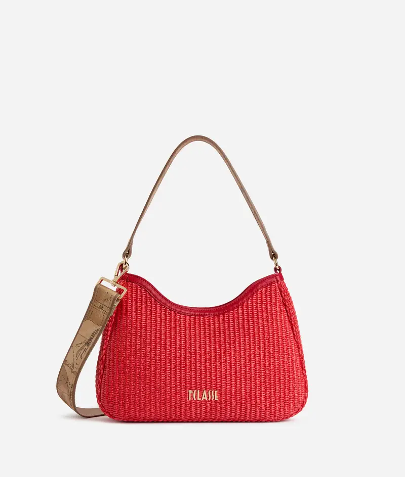 Sunny Rafia borsa sottospalla Rosso Papavero