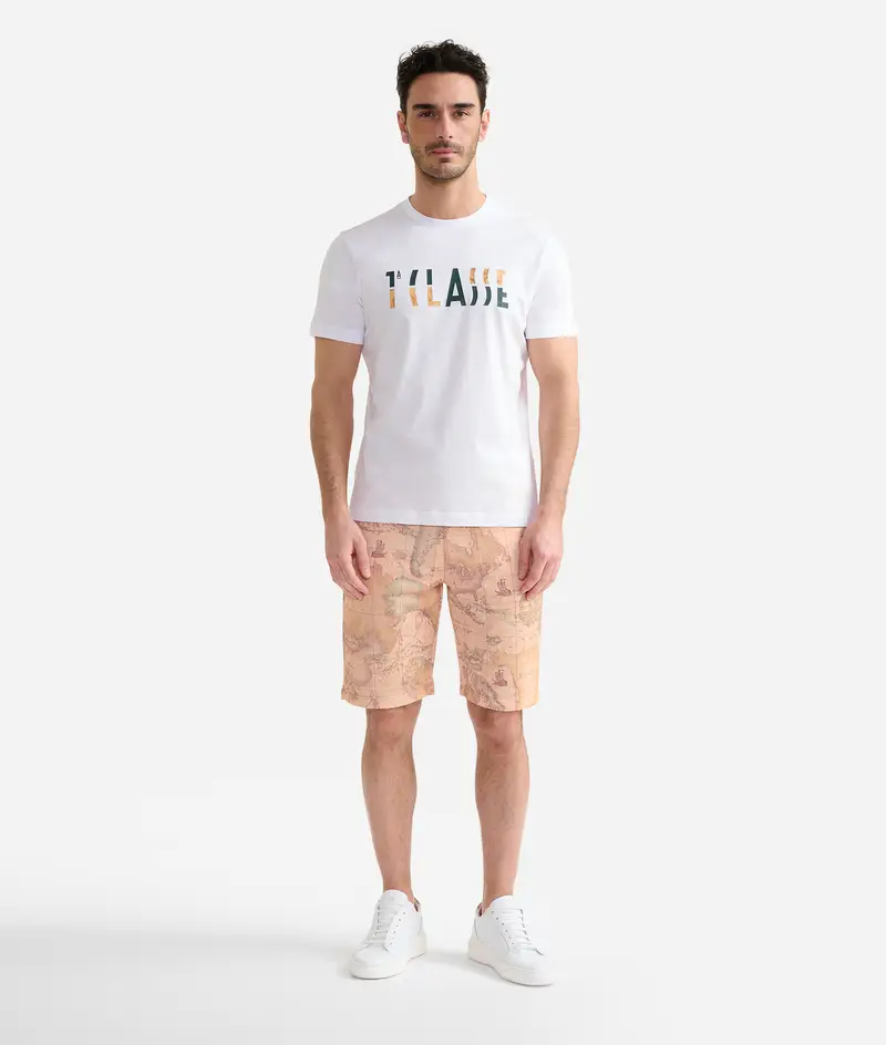 T-shirt in cotone con logo 1ᴬ Classe Bianco