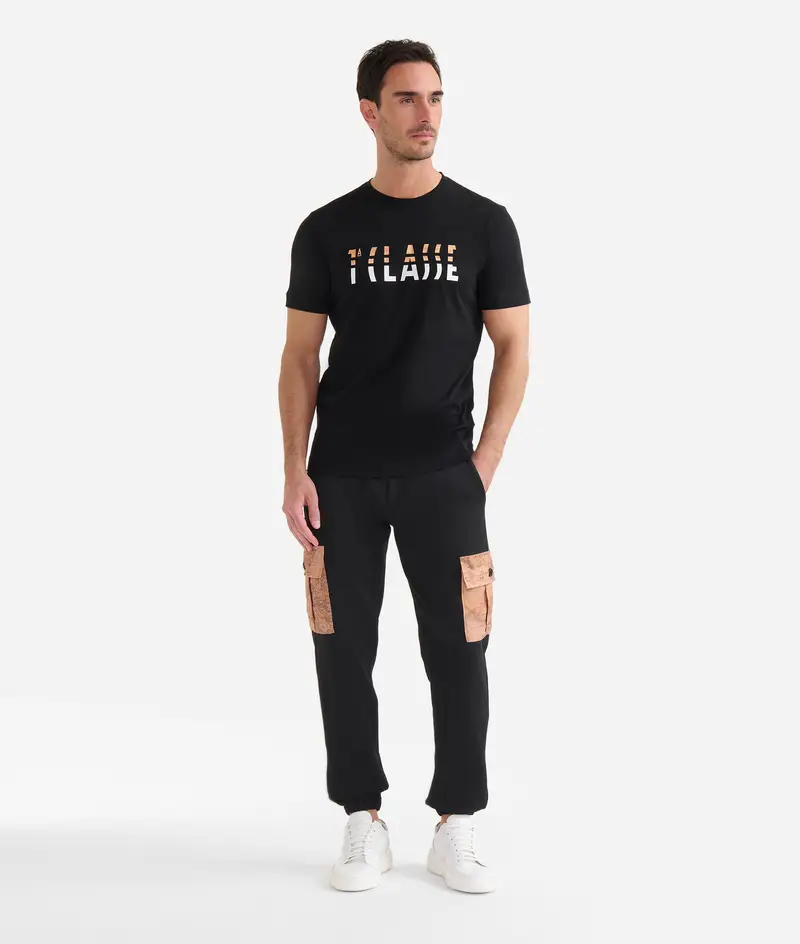 T-shirt in cotone con logo 1ᴬ Classe Nera