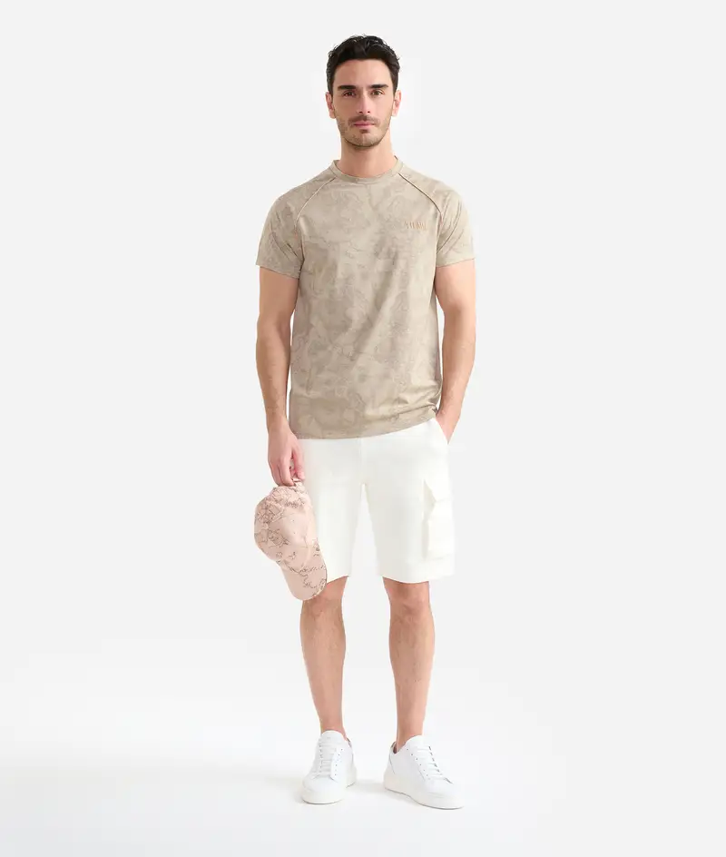 T-shirt in jersey Geo Color Beige Deserto