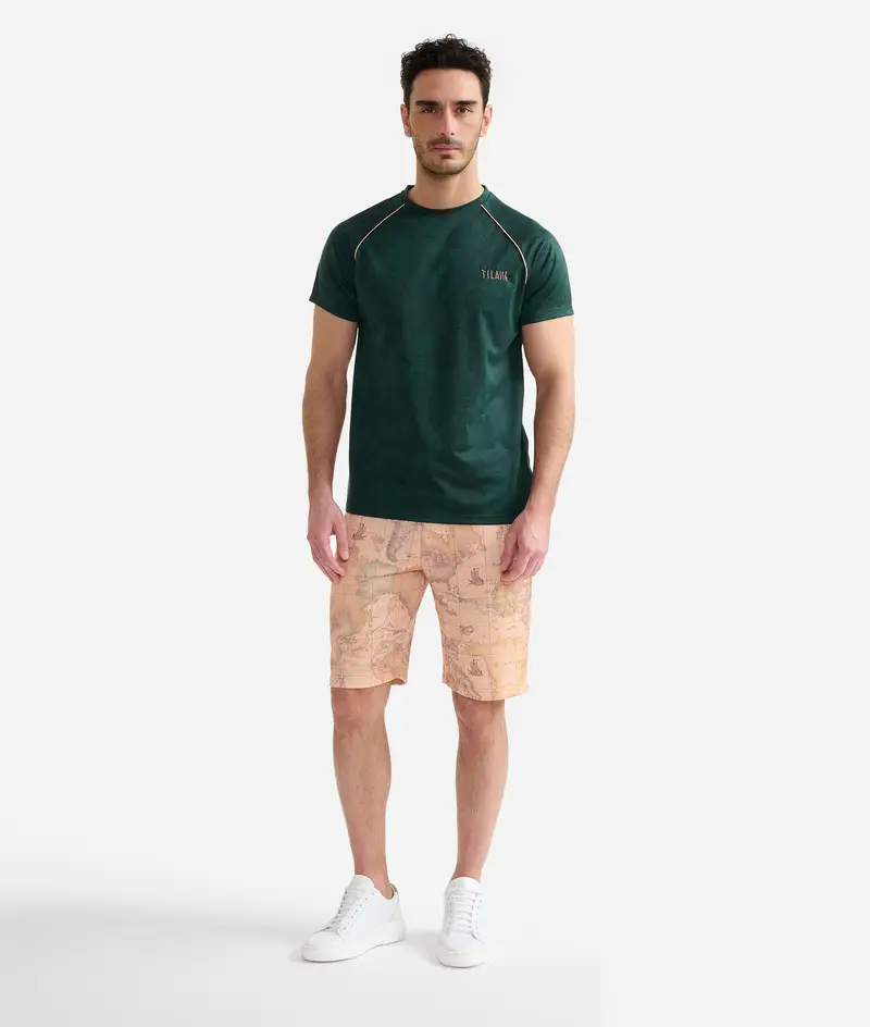 T-shirt in jersey Geo Color Verde Giungla