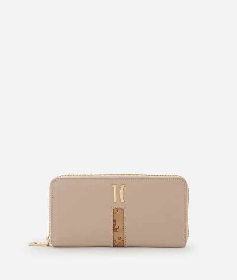 Talisman Leather portafoglio zip-around Avorio