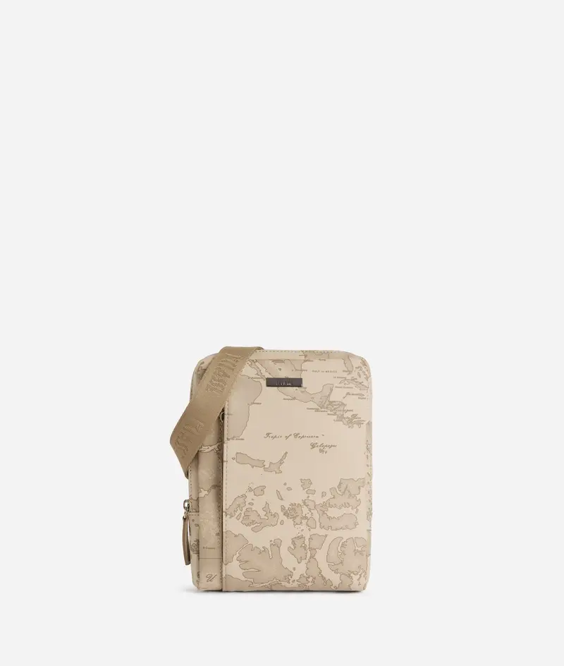 Tracolla reporter in eco pelle Geo Beige