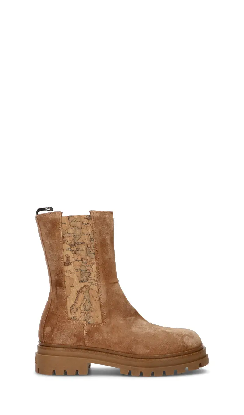 Tronchetto ragazza cammello in suede Vario