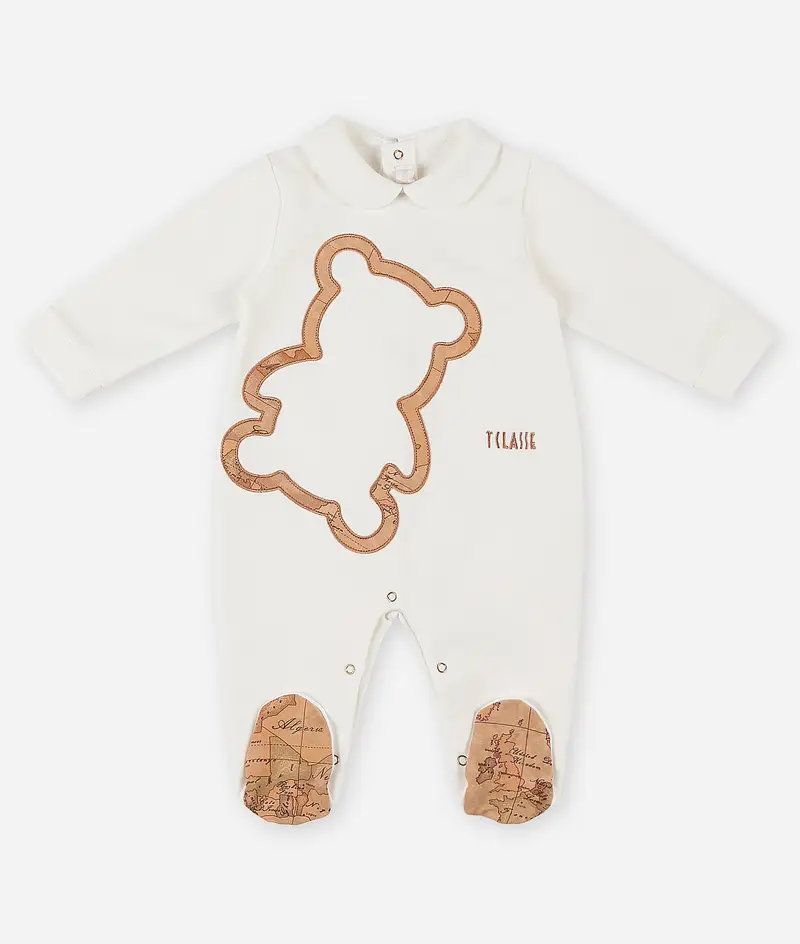 Tutina in felpina Geo Teddy Bianca