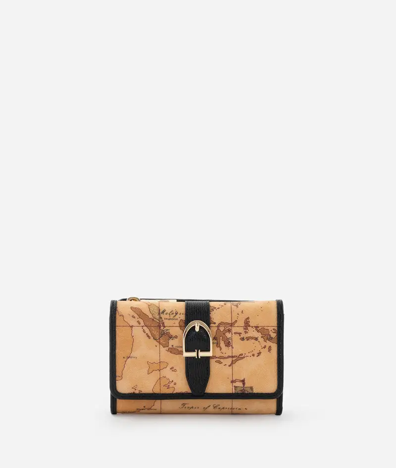 Valley Geo portafoglio bifolder medio Nero