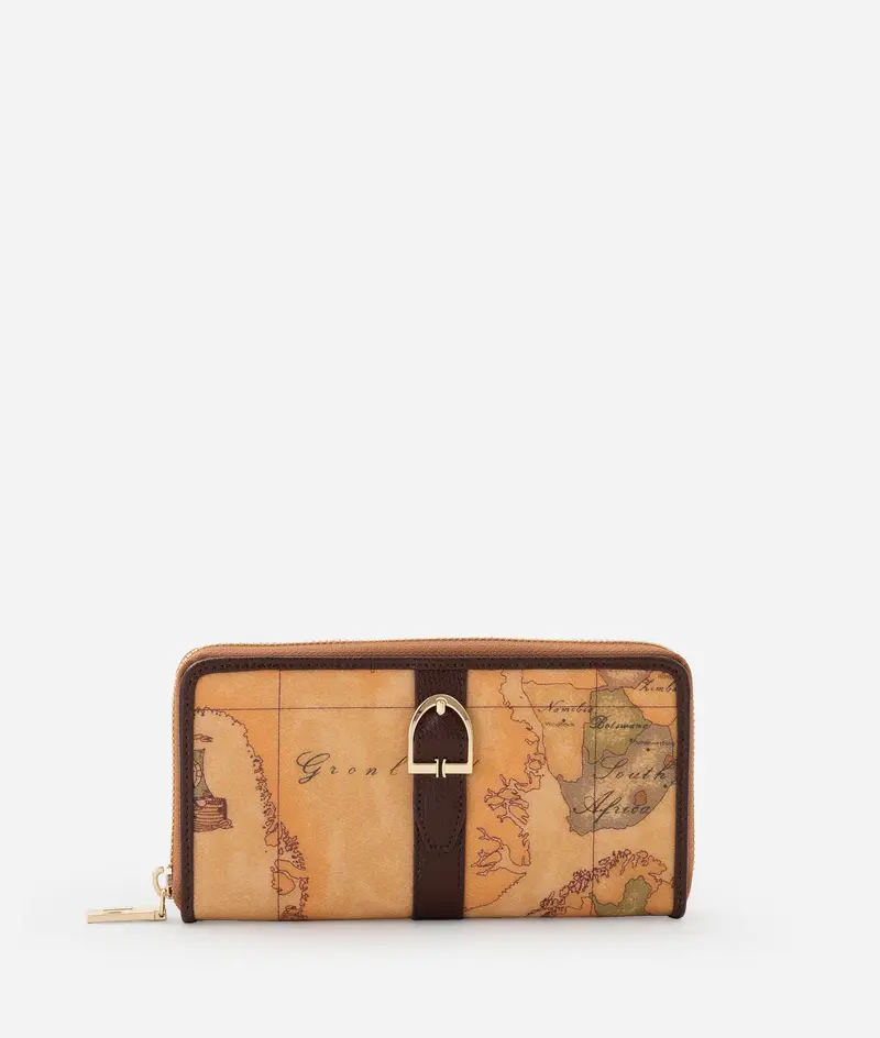 Valley Geo portafoglio zip around Mogano