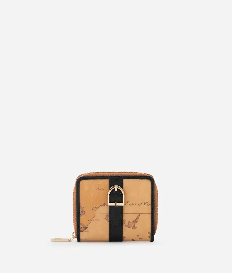 Valley Geo portafoglio zip around piccolo Nero