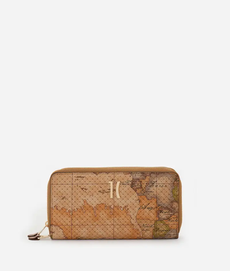 Vela Bag portafoglio zip-around doppio Geo Classic