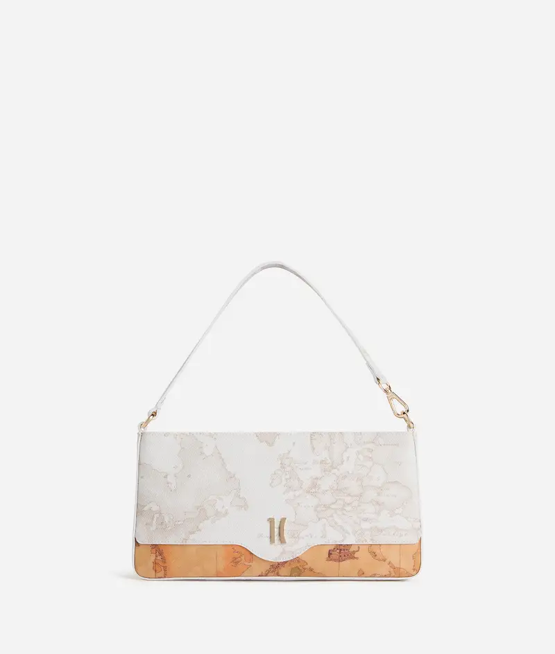 White Geo Mix pochette con manichetto Bianca