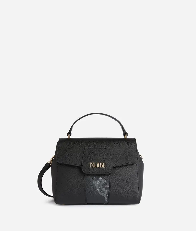 Windy City borsa con patta e inserto Geo Night